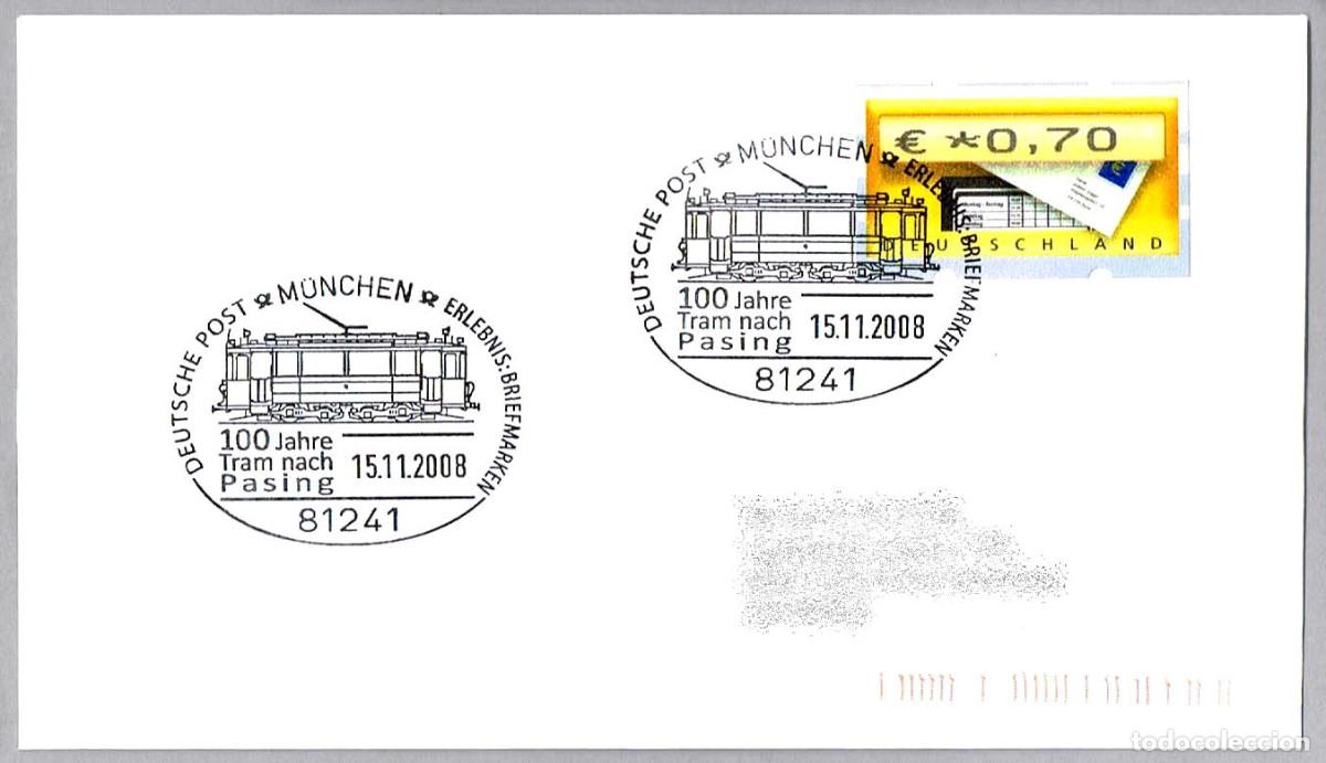 Stamps: Matasellos TRANVIAS - 100 A&Ntilde;OS TRANVIA A PASING. Munchen, Alemania, 2008