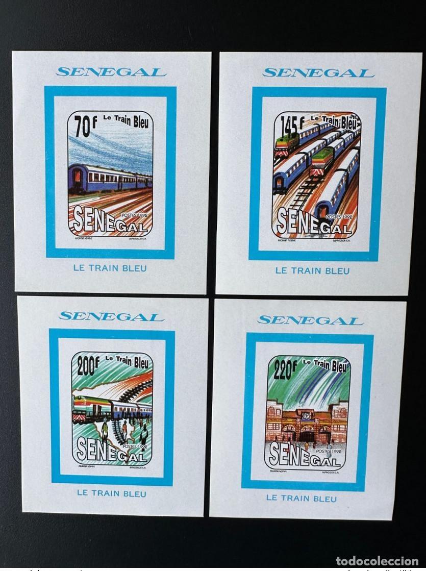 Sellos: Senegal 1992 Mi. 1215 - 1218 Bloques de lujo Blue Train Eisenbahn Railways
