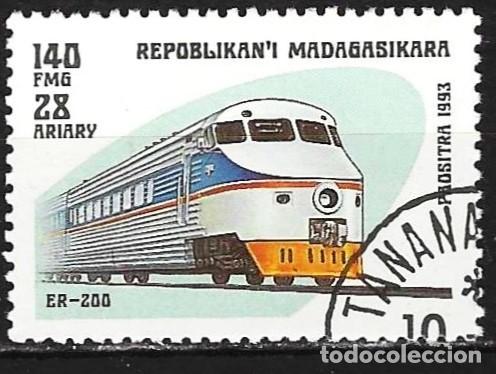 Sellos: Madagascar 1993 - Mi 1564 - YT 1319 - Locomotora de rusia tipo E-R 200