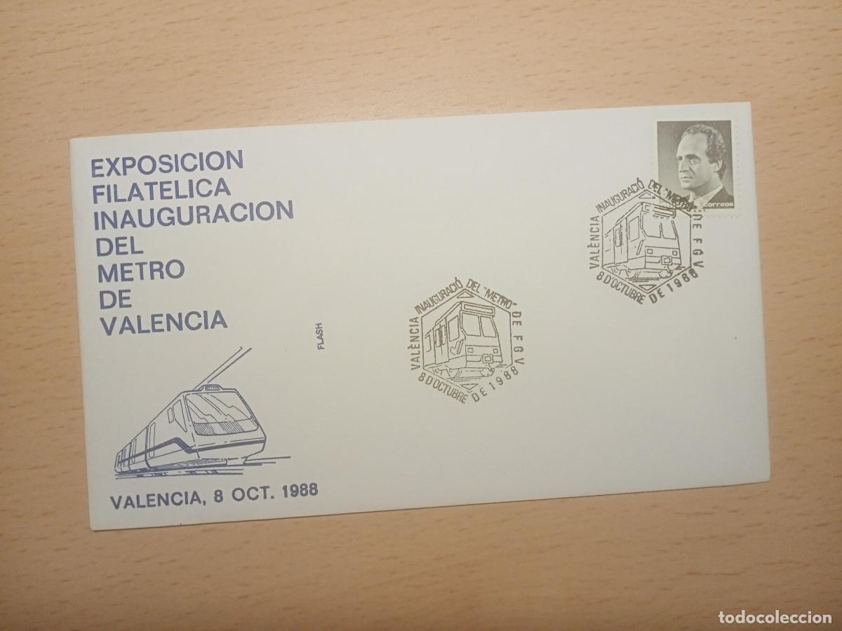 Sellos: Sobre inauguraci&oacute; metro Val&egrave;ncia (1988) - Foto 1