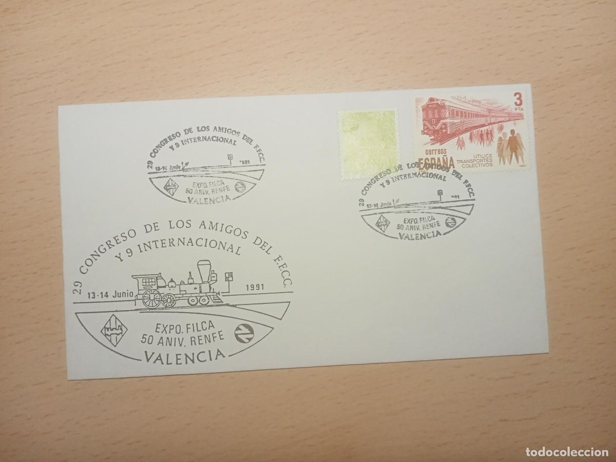 Francobolli: Sobre amigos del ferrocarril Valencia (1991)