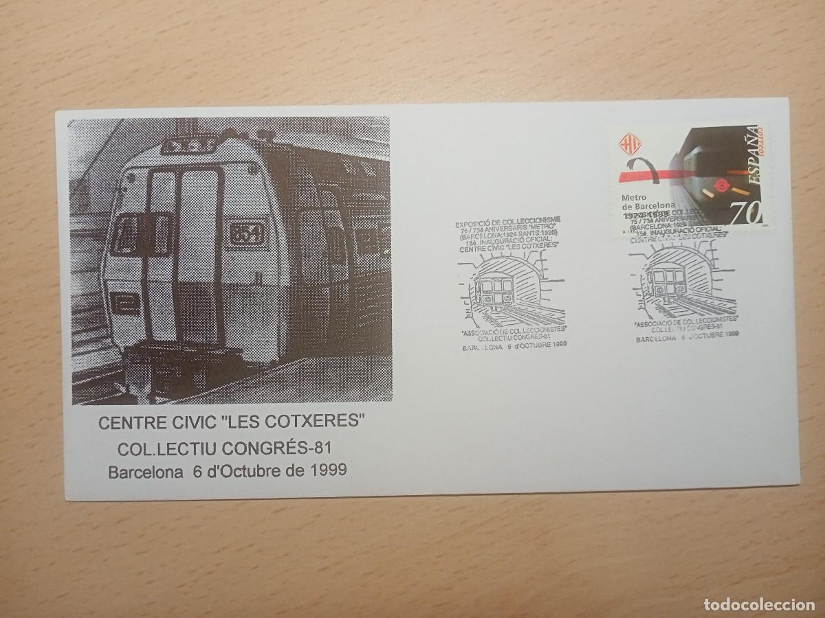 Timbres: Sobre 75 / 73 aniv metro Barcelona Sants (1999)