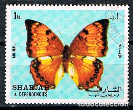 Francobolli: SARJAH, MARIPOSA, NUEVO CON SE&Ntilde;AL DE CHARNELA (585)