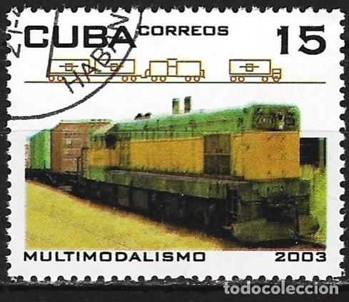 Timbres: Cuba 2003 - Mi 4518 - YT 4082 - Locomotora