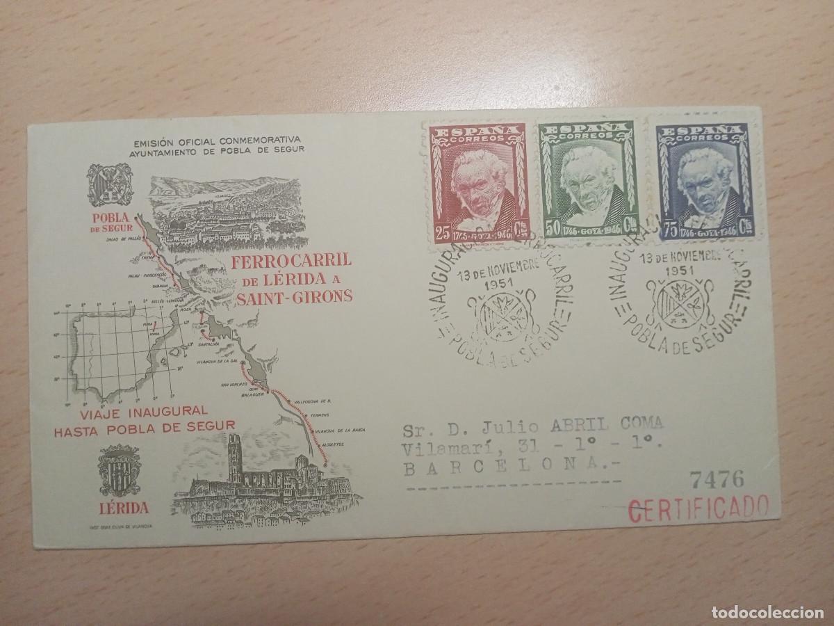 Timbres: Sobre ferrocarril La Pobla de Segur (1951)