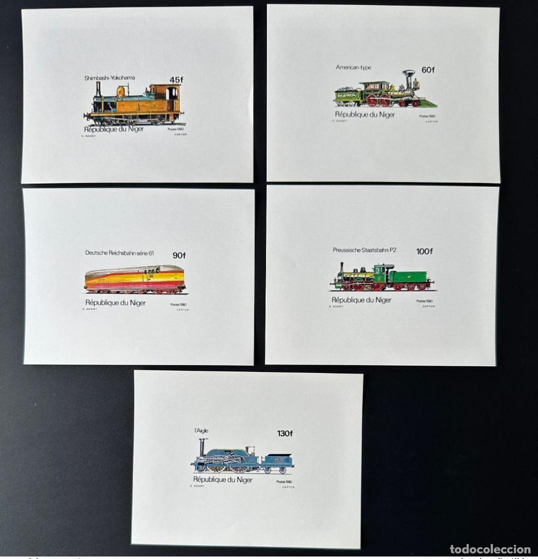 Sellos: N&iacute;ger 1980 Mi. 707 - 712 cuadras de lujo ND Locomotoras Railways Trains Eisenbahn Zug