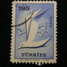 Sellos: TURQUIA, 195 KURUS, POSTAL AEREO, AÑO 1958, SIN USAR