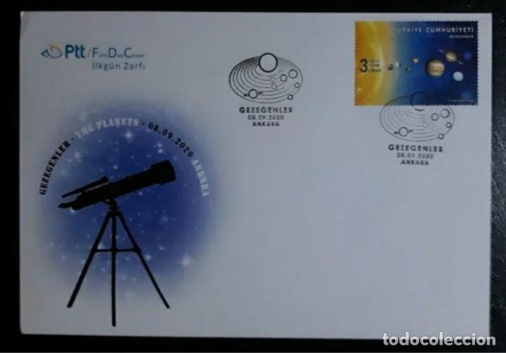 Sellos: FDC TURQU&Iacute;A 2020 LOS PLANETAS. SPD. - Foto 1
