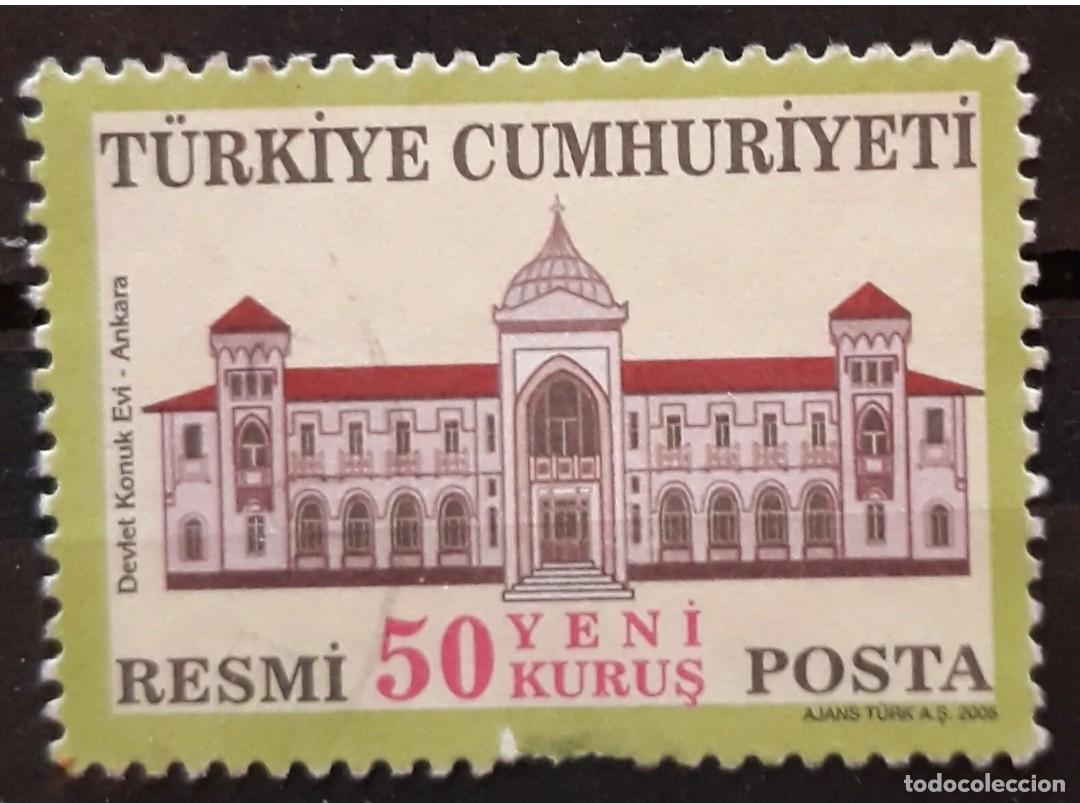 Sellos: TURQU&Iacute;A 2005 EDIFICIOS. SELLO OFICIAL. USADO - USED. - Foto 1