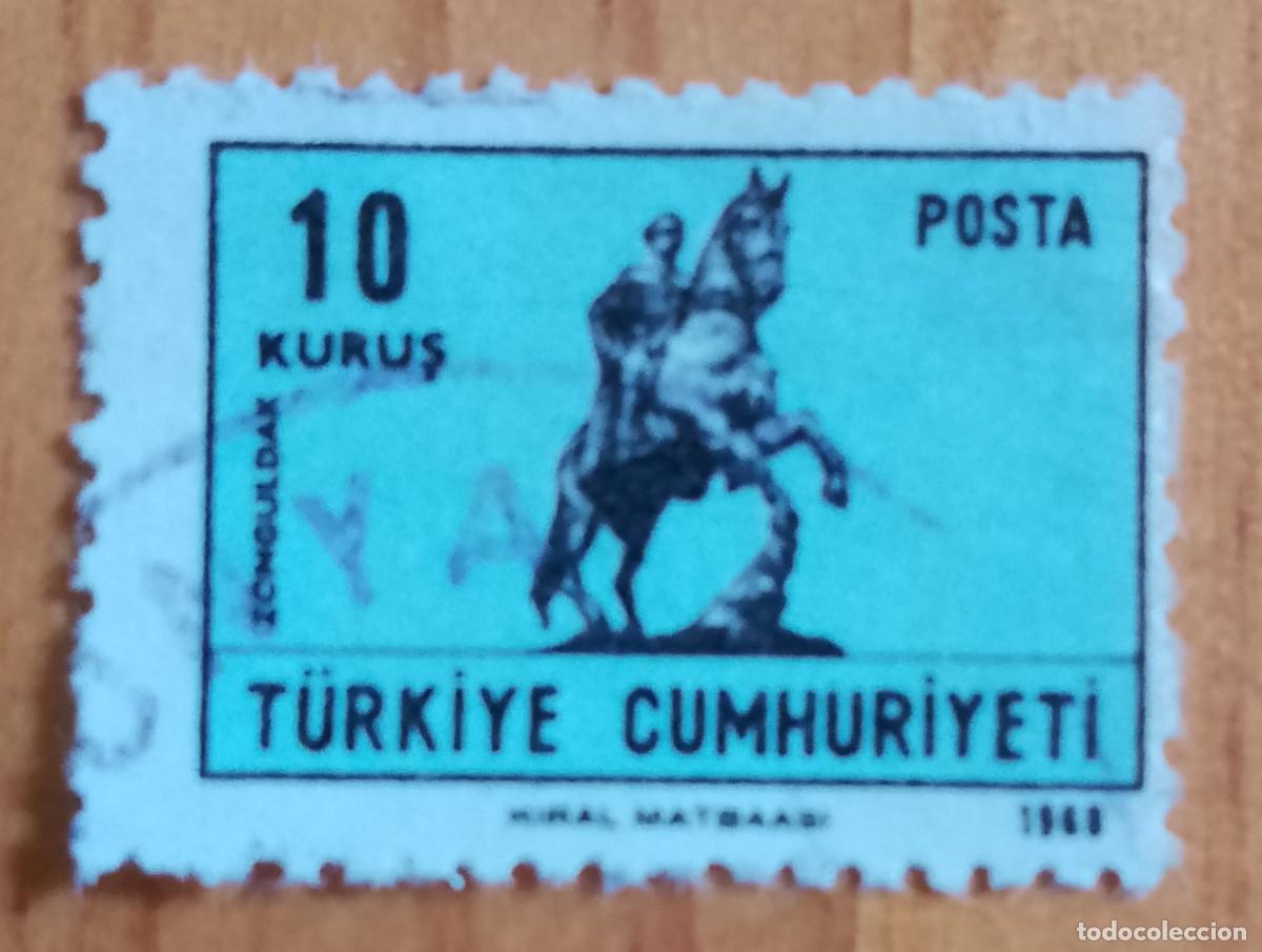 Sellos: TURQUIA - 10 KURUS - JINETE - ZONGULDAK - A&Ntilde;O 1968