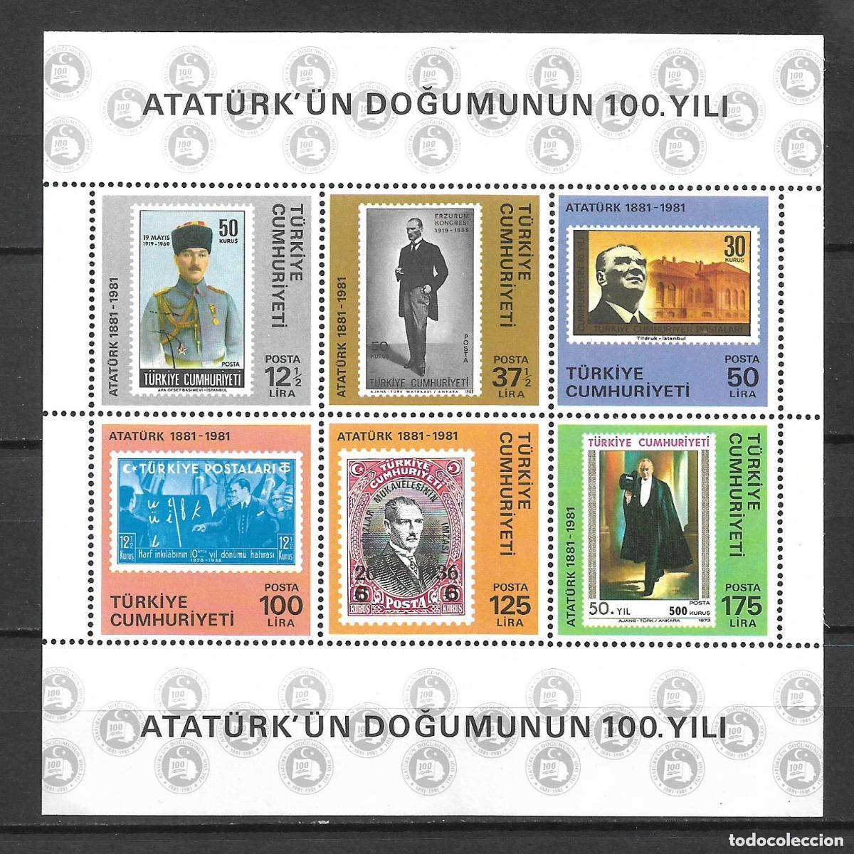 Sellos: turquia 1981 hoja bloque scott 2194 ** mnh 11&euro; - 31/14