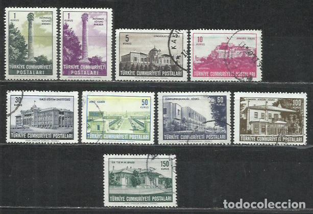 Sellos: 0840A-SERIE COMPLETA TURQUIA USADO 1963 1638/1646 MONUMENTOS.