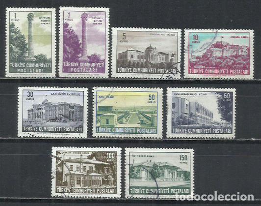 Sellos: 0840B-SERIE COMPLETA TURQUIA USADO 1963 1638/1646 MONUMENTOS.