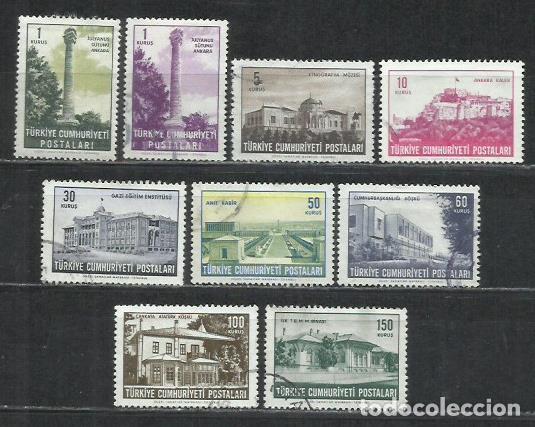 Sellos: 0840C-SERIE COMPLETA TURQUIA USADO 1963 1638/1646 MONUMENTOS.
