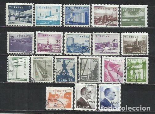 Sellos: 0845B-SERIE COMPLETA TURQUIA 1959 N&ordm; 1430/1439C.