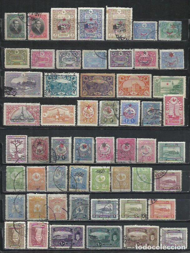 Sellos: Q869O-LOTE SELLOS ANTIGUOS TURQUIA,SIN TASAR,SIN REPETIDOS,INTERESANTES,CLASICOS.