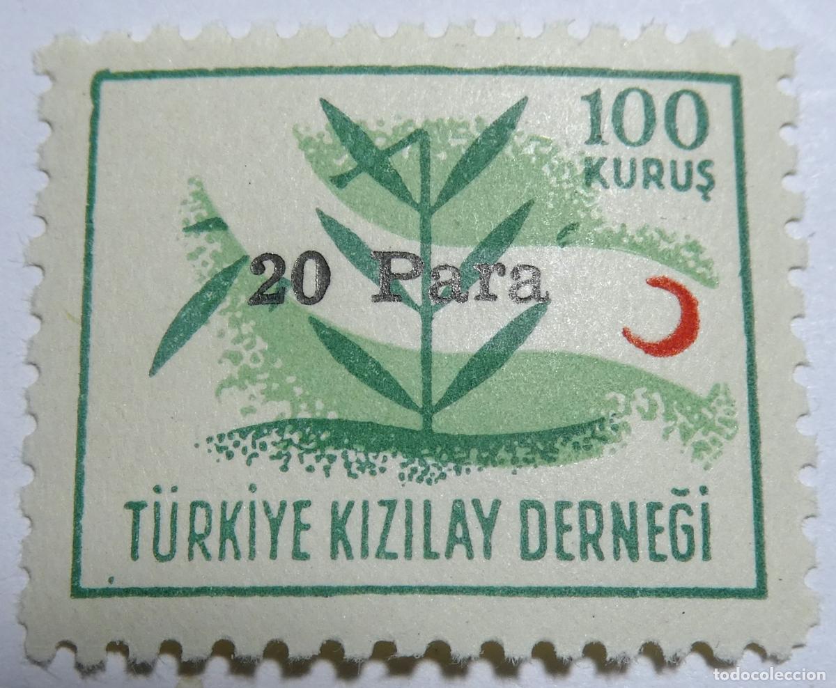 Sellos: sello postal de Turqu&iacute;a de 100 KURUS 20 PARA