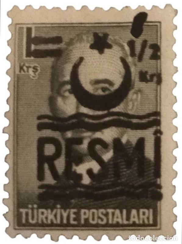 Sellos: TURQU&Iacute;A 1957 Sello Oficial - Sobrecargado. NUEVO - MNH **