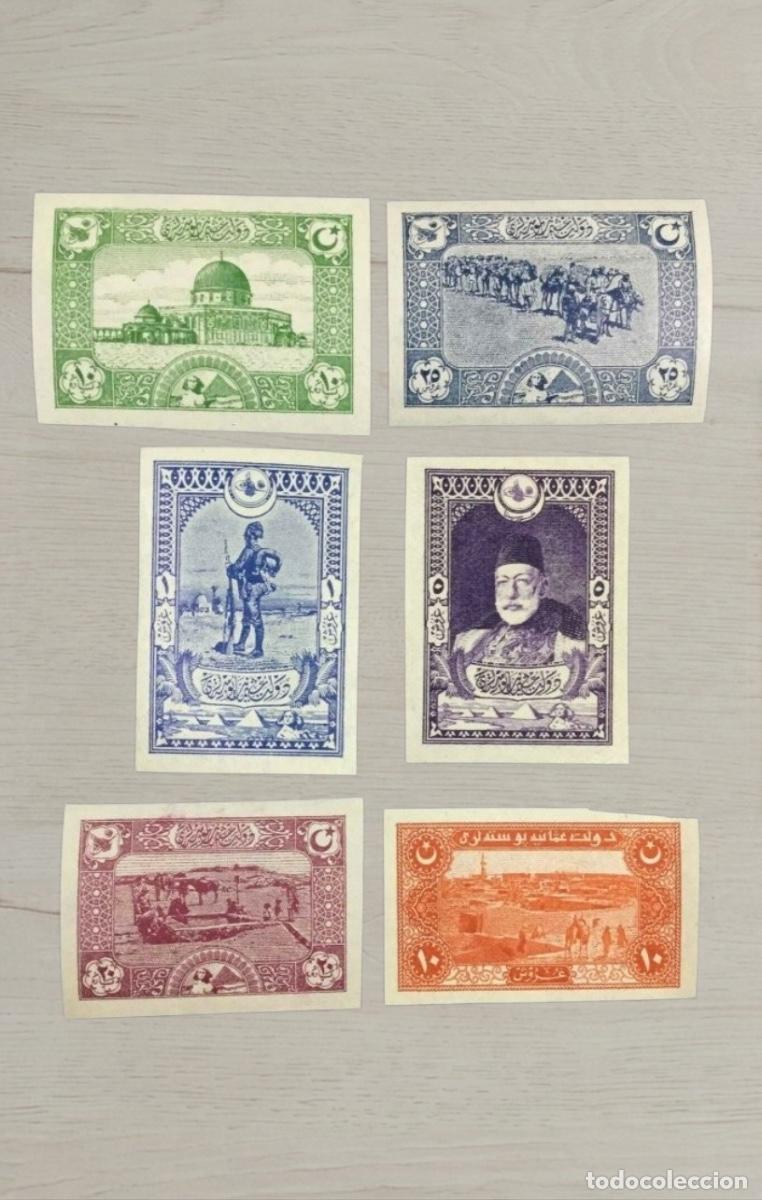 Sellos: Turkey Ottoman 1914 Palestine Syria Suez Canal Campaign Rare Imperf Essay Set MNH