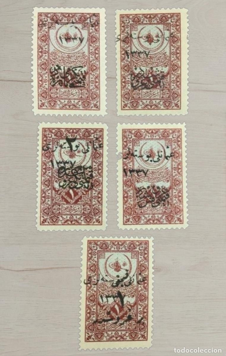 Sellos: Turkey Ottoman 1919 WWI Peace 1337 Arabic Overprint Specialized Stamp Lot MNH