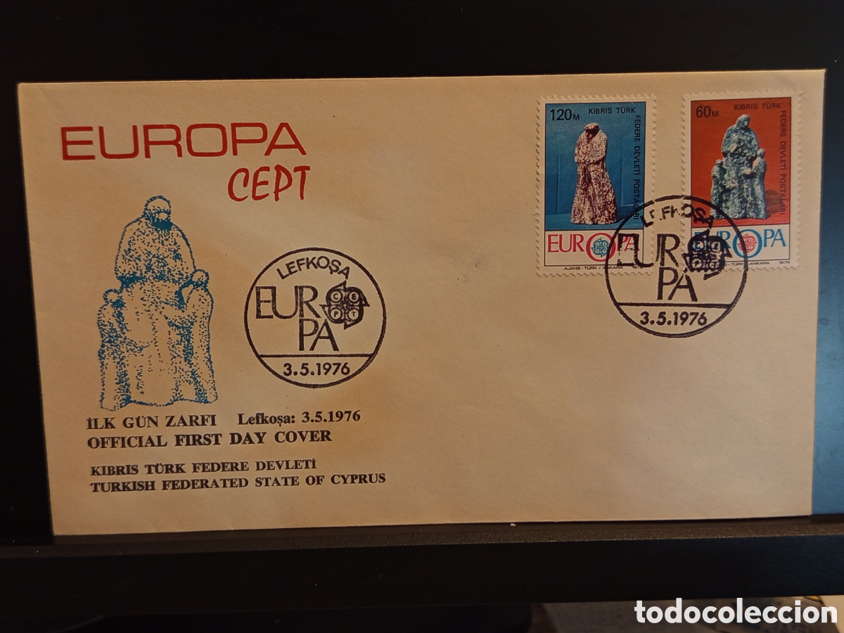 Sellos: &rdquo;FDC Chipre Turco 1976 - Europa CEPT - Lefkoşa - Turkish Federated State&rdquo;
