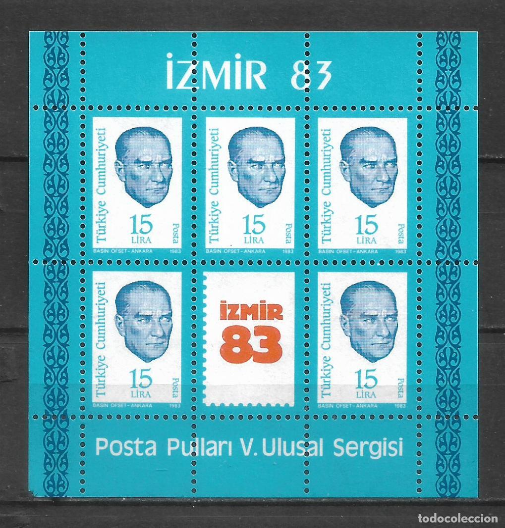 Sellos: turquia 1983 hoja bloque ** mnh - 27/12