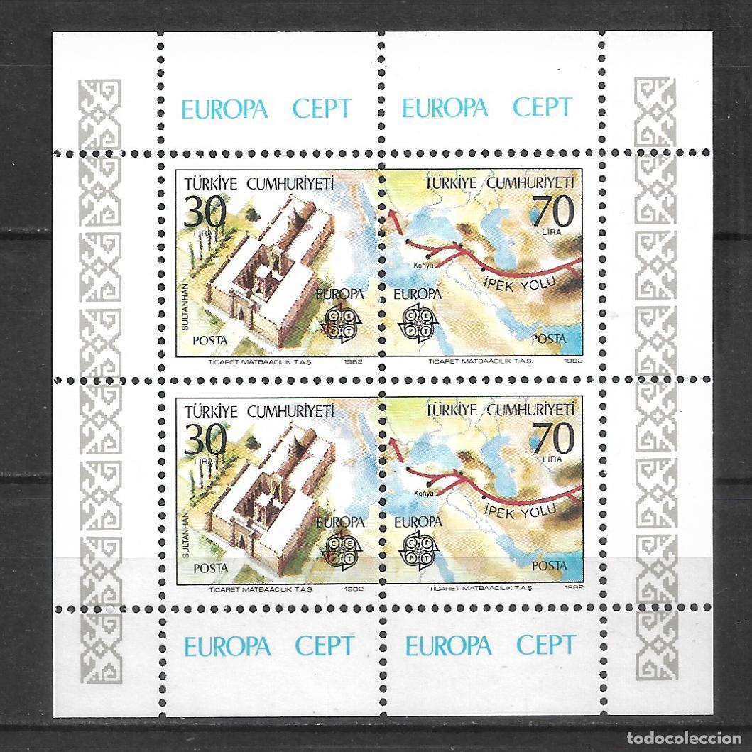 Sellos: turquia 1982 hoja bloque ** mnh europa cept - 27/12