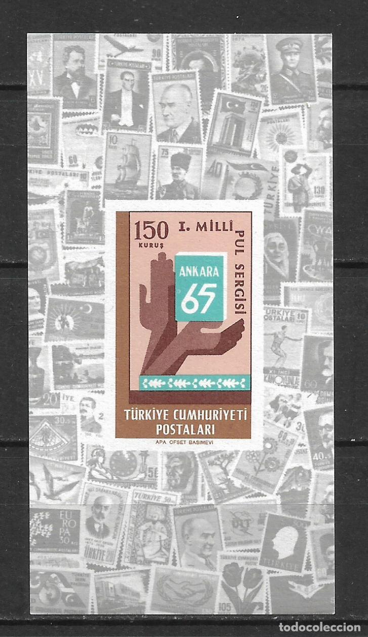 Sellos: turquia 1965 hoja bloque ** mnh - 27/15