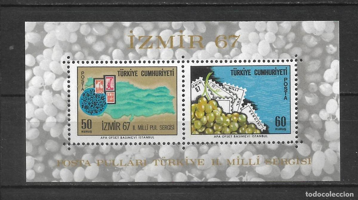 Sellos: turquia 1967 hoja bloque ** mnh - 27/15