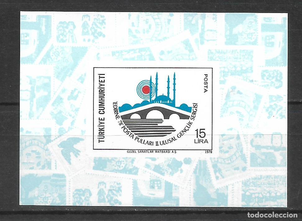 Sellos: turquia 1978 hoja bloque ** mnh - 27/15
