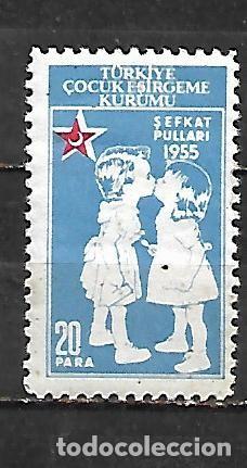 Sellos: 1955: Protecci&oacute;n de la infancia. Inscripci&oacute;n &rdquo;1955&rdquo; (MH*)
