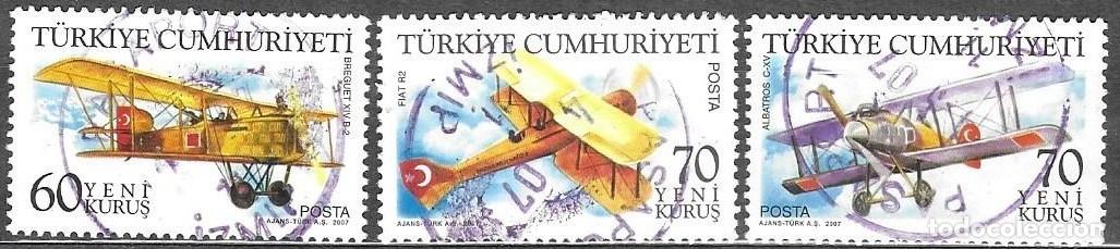 Sellos: SELLOS USADOS DE TURQUIA 2007, YT 3278/ 80