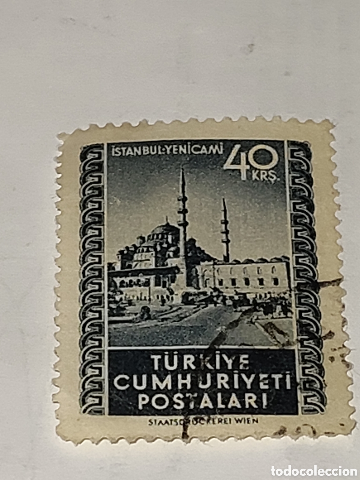 Sellos: Sello de Turqu&iacute;a Mezquita de Yeny Cami en Estambul 1952 usado