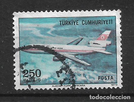 Stamps: turquia 1973 sello usado aviones - 11/36