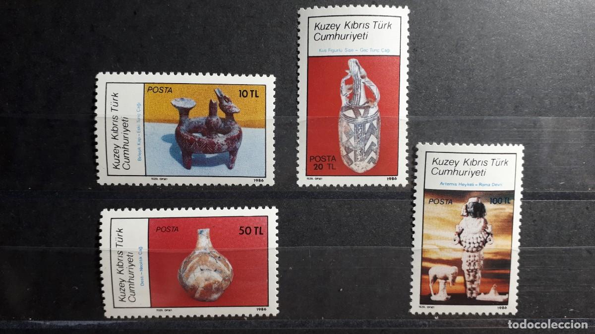 Sellos: CHIPRE- TURCO. A&Ntilde;O 1986. **. YVERT 167/70