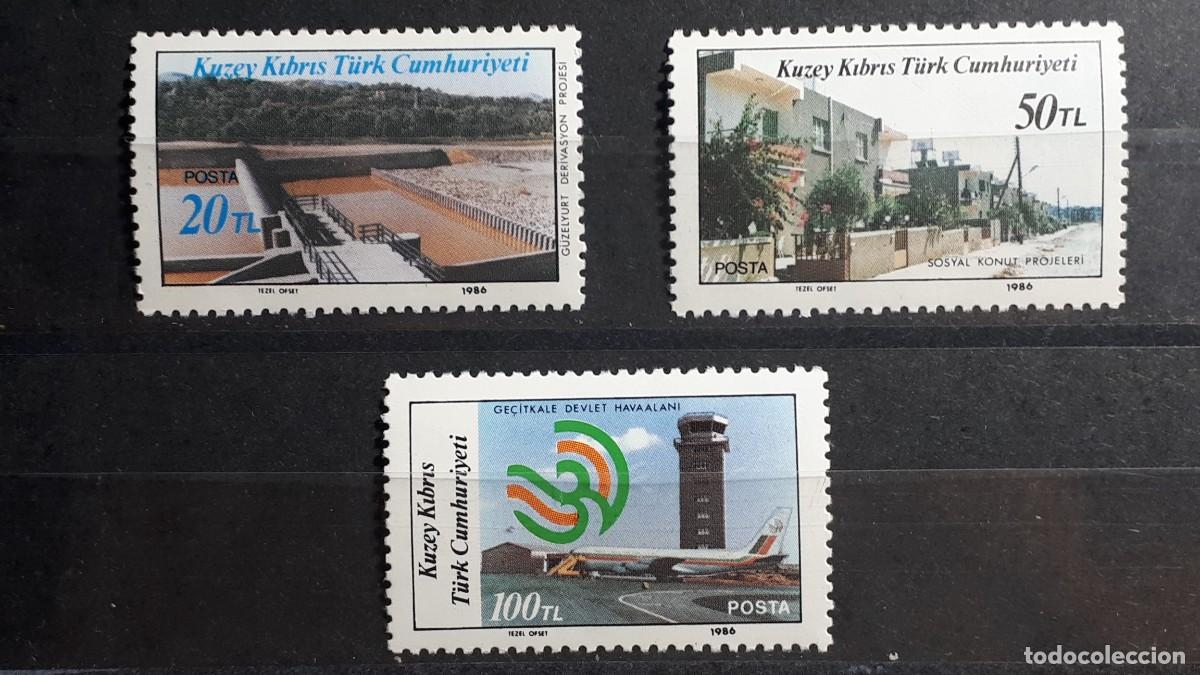 Sellos: CHIPRE- TURCO. A&Ntilde;O 1986. **. YVERT 175/7