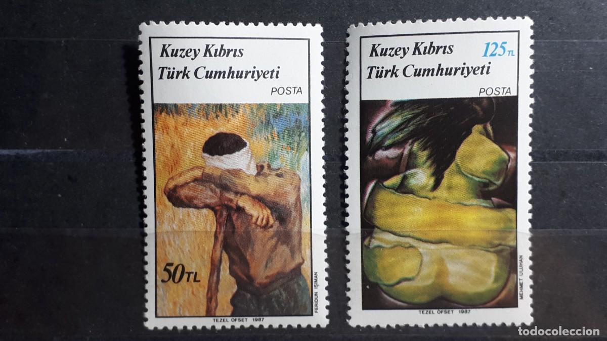 Sellos: CHIPRE- TURCO. A&Ntilde;O 1987. **. YVERT 182/3