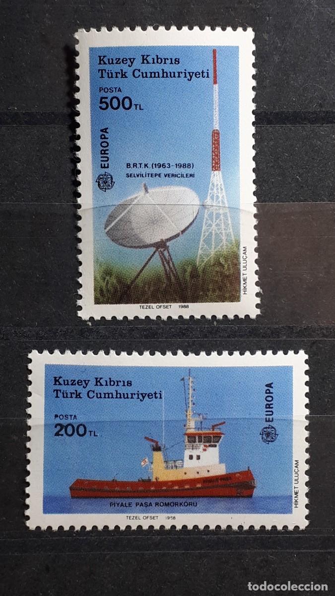 Sellos: CHIPRE- TURCO. A&Ntilde;O 1988. **. YVERT 208/9