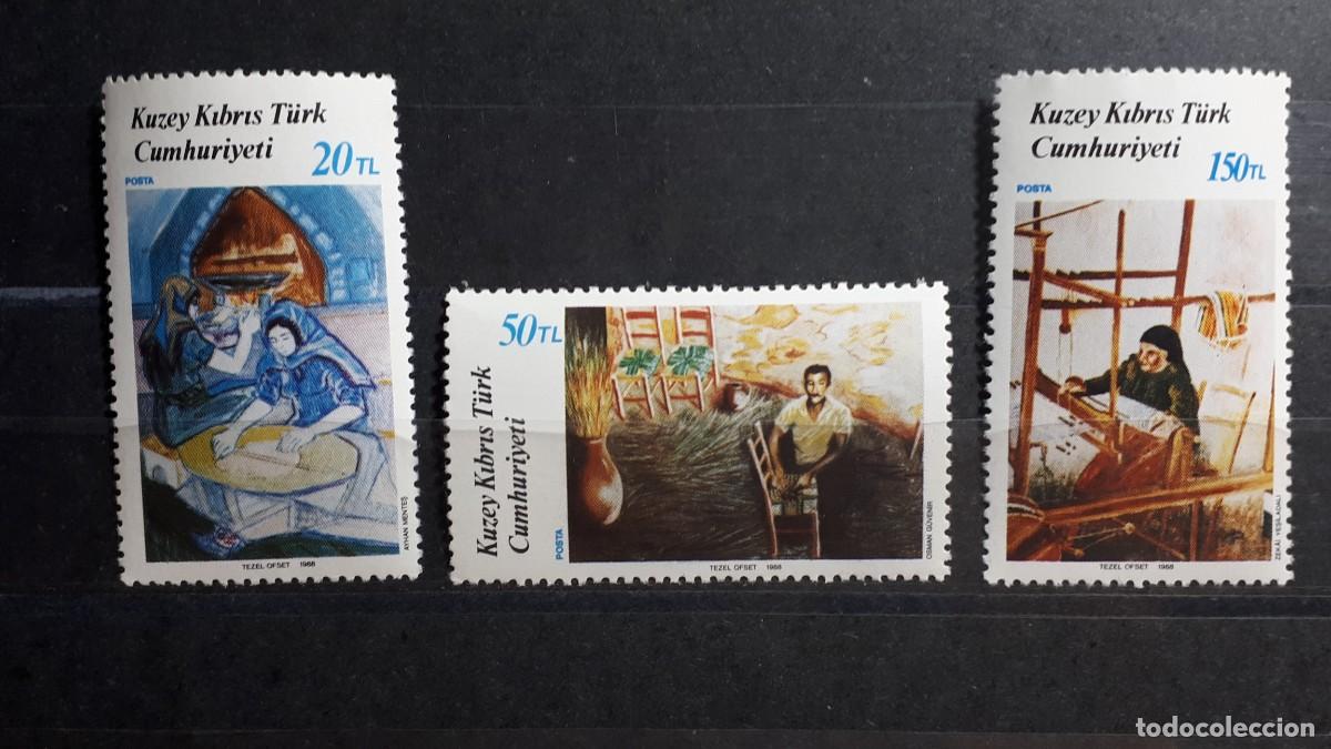 Sellos: CHIPRE- TURCO. A&Ntilde;O 1988. **. YVERT 205/7