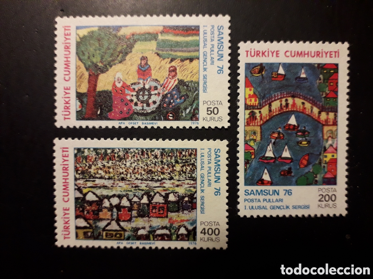 Sellos: TURQU&Iacute;A YVERT 2157/9 SERIE COMPLETA NUEVA *** 1976 DIBUJOS INFANTILES PEDIDO M&Iacute;NIMO 3&euro;