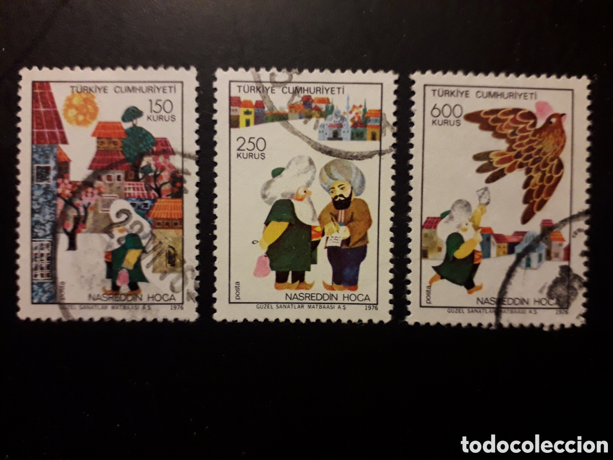 Sellos: TURQU&Iacute;A YVERT 2164/6 SERIE COMPLETA USADA 1976 FOLKLORE PEDIDO M&Iacute;NIMO 3&euro;