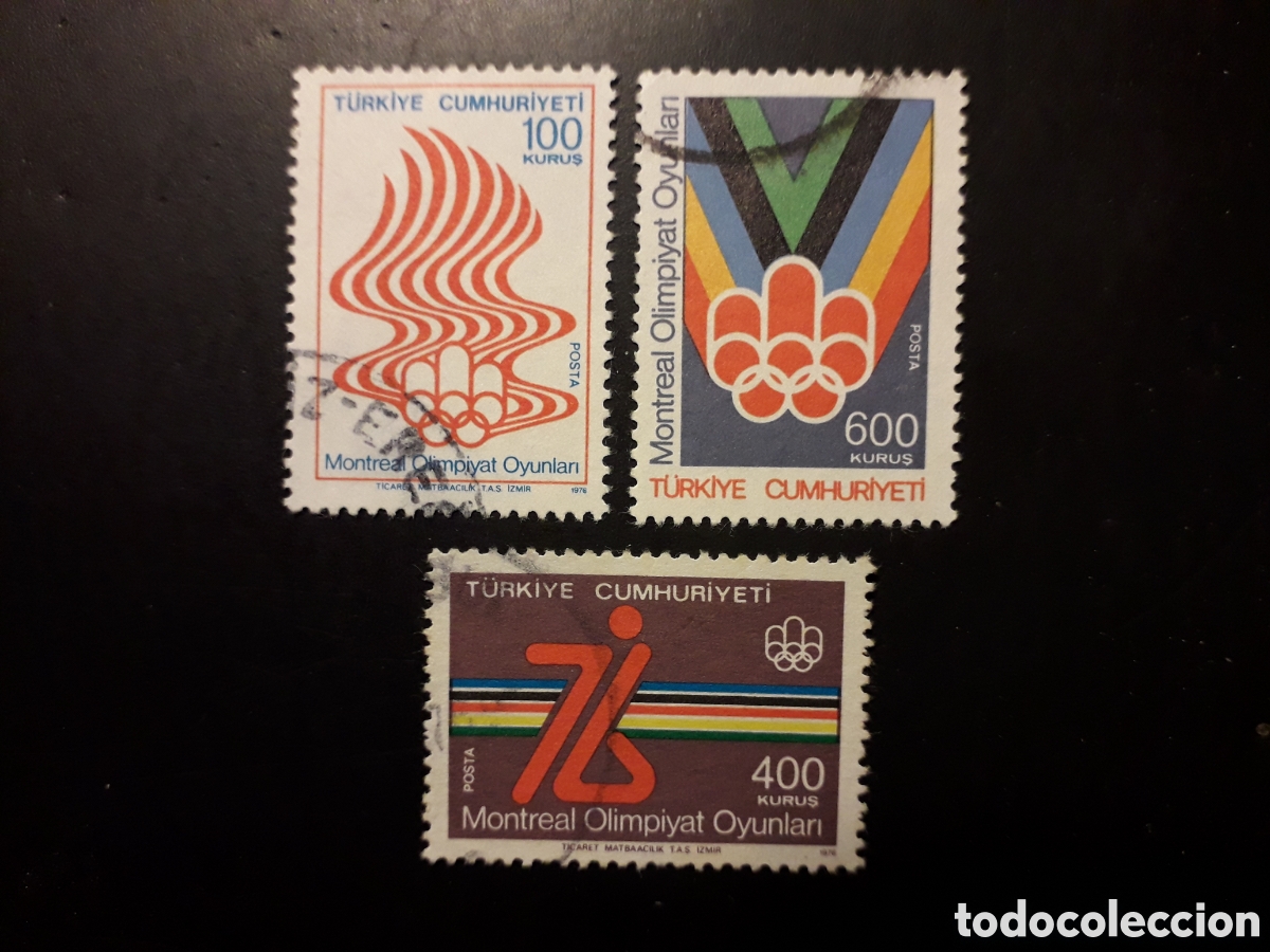 Sellos: TURQU&Iacute;A YVERT 2167/9 SERIE COMPLETA USADA 1976 DEPORTES OLIMPIADA MONTREAL PEDIDO M&Iacute;NIMO 3&euro;