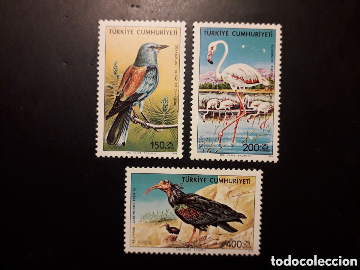 Sellos: TURQU&Iacute;A YVERT 2177/9 SIN EL 2176 SERIE CORTA NUEVA *** 1976 FAUNA AVES PEDIDO M&Iacute;NIMO 3&euro;