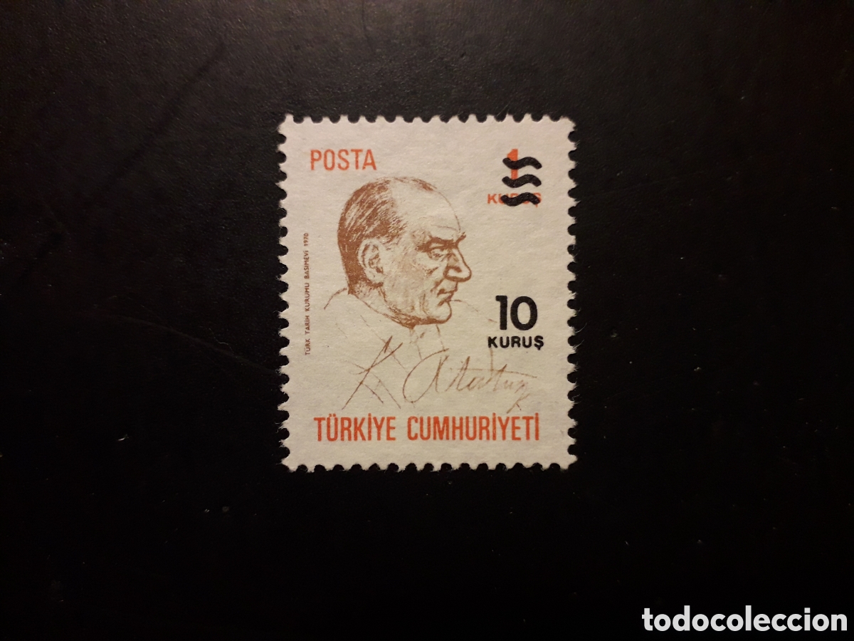 Sellos: TURQU&Iacute;A YVERT 2197 SERIE COMPLETA USADA 1977 KEMAL ATATURK, SOBRECARGADO PEDIDO M&Iacute;NIMO 3&euro;