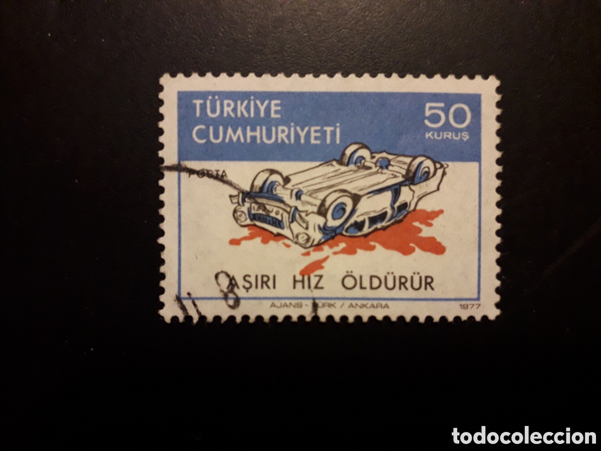 Sellos: TURQU&Iacute;A YVERT 2204 SERIE COMPLETA USADA 1977 SEGURIDAD VIAL PEDIDO M&Iacute;NIMO 3&euro;
