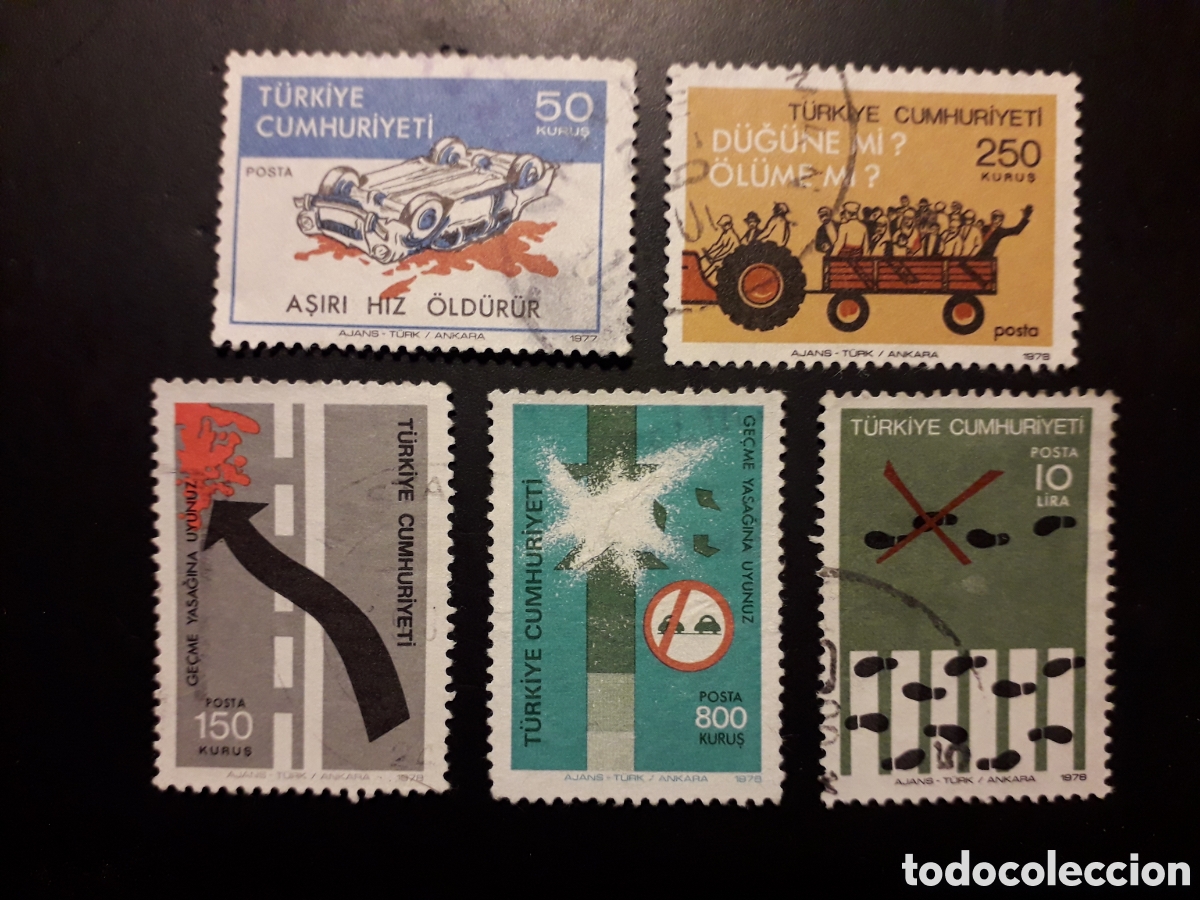 Sellos: TURQU&Iacute;A YVERT 2208/12 SERIE COMPLETA USADA 1978 SEGURIDAD VIAL PEDIDO M&Iacute;NIMO 3&euro;