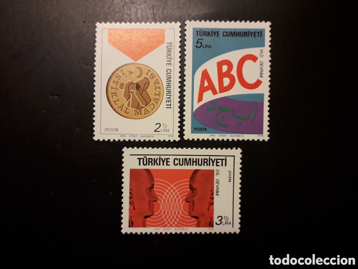 Sellos: TURQU&Iacute;A YVERT 2235/7 SERIE COMPLETA NUEVA *** 1978 REFORMAS DE ATATURK PEDIDO M&Iacute;NIMO 3&euro;