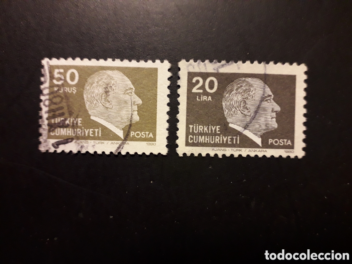 Sellos: TURQU&Iacute;A YVERT 2277/8 SERIE COMPLETA USADA 1980 KEMAL ATATURK PEDIDO M&Iacute;NIMO 3&euro;