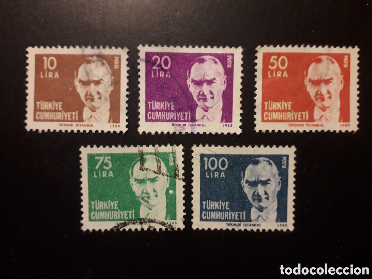 Sellos: TURQU&Iacute;A YVERT 2302/06 SERIE COMPLETA USADA 1980 KEMAL ATATURK, PEDIDO M&Iacute;NIMO 3&euro;