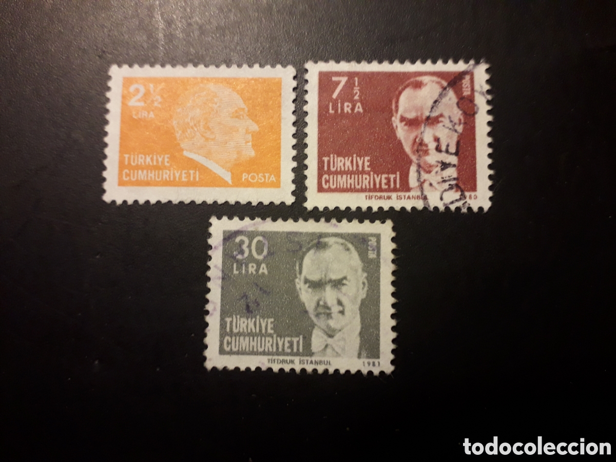 Stamps: TURQU&Iacute;A YVERT 2329/31 SERIE COMPLETA USADA 1981 KEMAL ATATURK, PEDIDO M&Iacute;NIMO 3&euro;